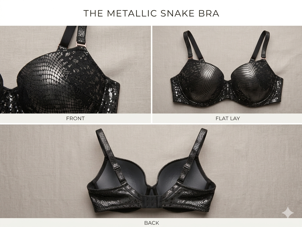 Bra metallic snake